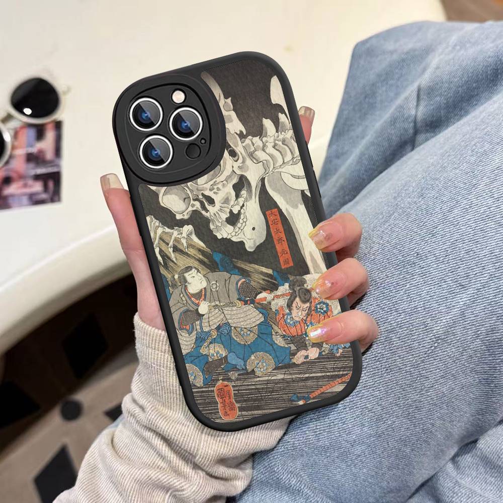 Utagawa Kuniyoshi Ukiyoe Art Leather Phone Case For Iphone 16 15 14 Plus 13 12 11 Pro Max Case