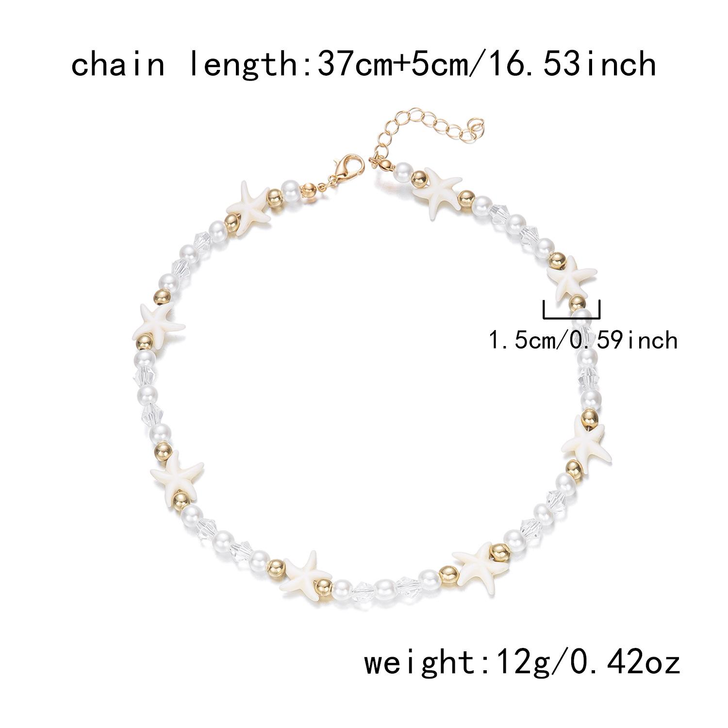 Новое бисерное ожерелье со звездой и ракушкой, летний дофаминовый, с подвеской-крабом, жемчужный чокер 1