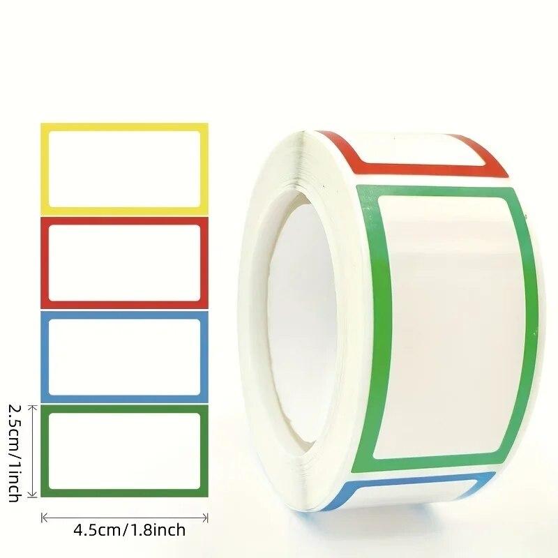 250pcs Colorful Self Adhesive Large Label With Blank Self-adhesive Sticky Note Stickers Name Handwritten Large Rectangular Label