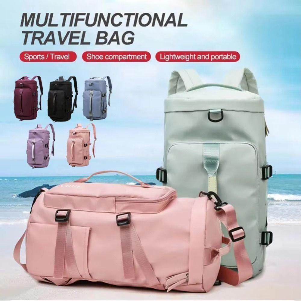 Waterproof Travel Duffel Bag Large Capacity Gym Storage Bag Tote Carry On Backpack