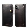 Étui à rabat en cuir ciré à l'huile pour téléphone à clapet avec emplacement pour carte iPhone 16 Pro Max 15 14 13 Business Antichoc
