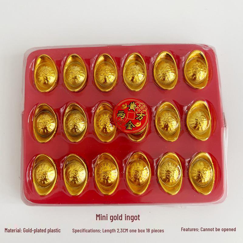 Lingots Dorés Décorations Festives - Ornements Trésors du Festival du Printemps