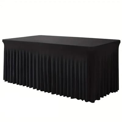 Spandex Table Skirt 4/6FT Table Cover New Stretch Tablecloth  for Rectangle Tables