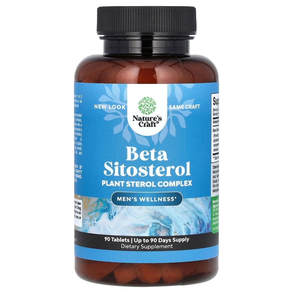 Nature's Craft Beta Sitosterol, Plant Sterol Complex, 90 Tablets
