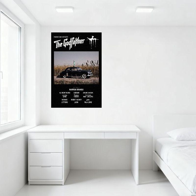 The Godfather Parody Francis Ford Copooda Movie Metal Tin Sign Vintage American Sedan Statue of Liberty Art Decor for Home Bar C