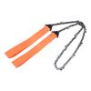 24 Zoll Outdoor Taschenkettensäge Survival Reißsäge Handsäge Kettenwerkzeug zum Holzschneiden Orange