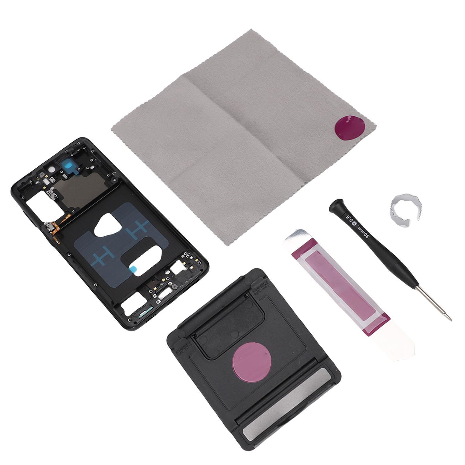 

Средняя рамка для корпуса телефона Galaxy S21 Plus, металлическая сменная пластина средней рамки чёрный