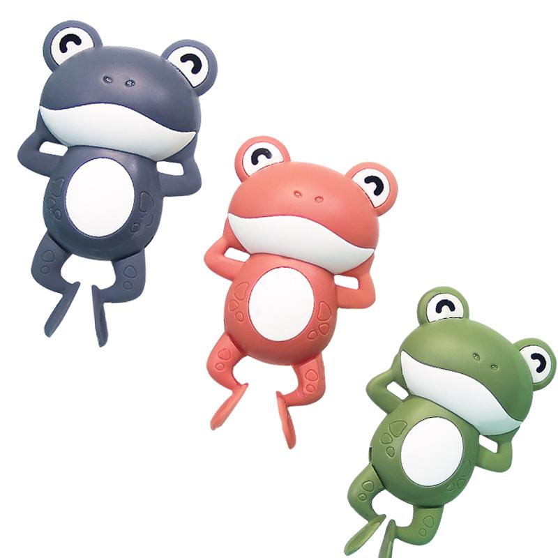 ASWJ Bath Toys for Toddlers Chain Clockwork Swim Backstroke Little Frog Baby Bathe Cute Appease Animal Toy Gift Bath Toys Kids