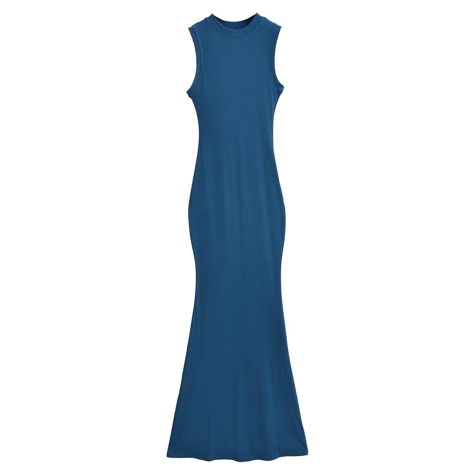 

SAW Standalone Sleeveless Fishtail Dress: Sexy Slim Fit Bodycon Long Skirt Medium