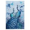 New Blue Peacock Full Of Diamonds, Living Room Simple Modern Bedroom 5D Decorative Painting, Diamond Cross Stitch