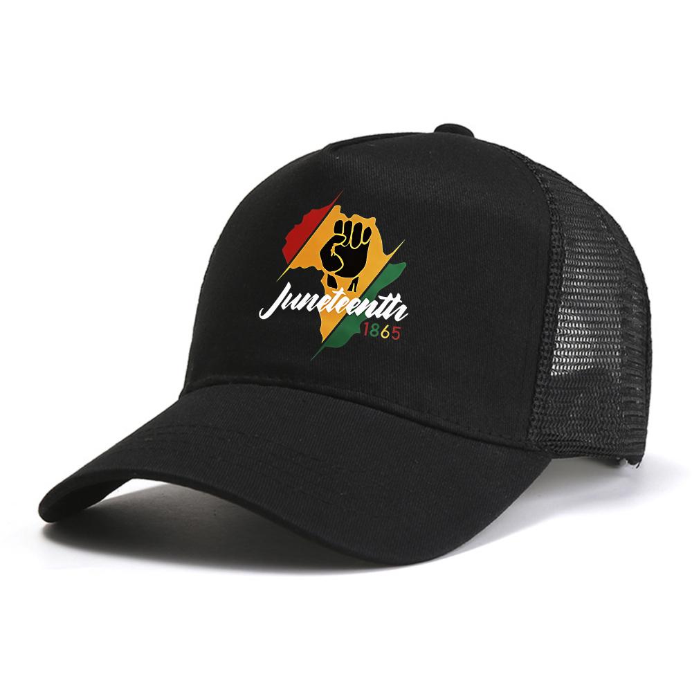 For Man Summer Juneteenth 1865 Print Baseball Cap Fashion Casual Breathable Snapback Hats Outdoor Mesh Cool Trucker Hat
