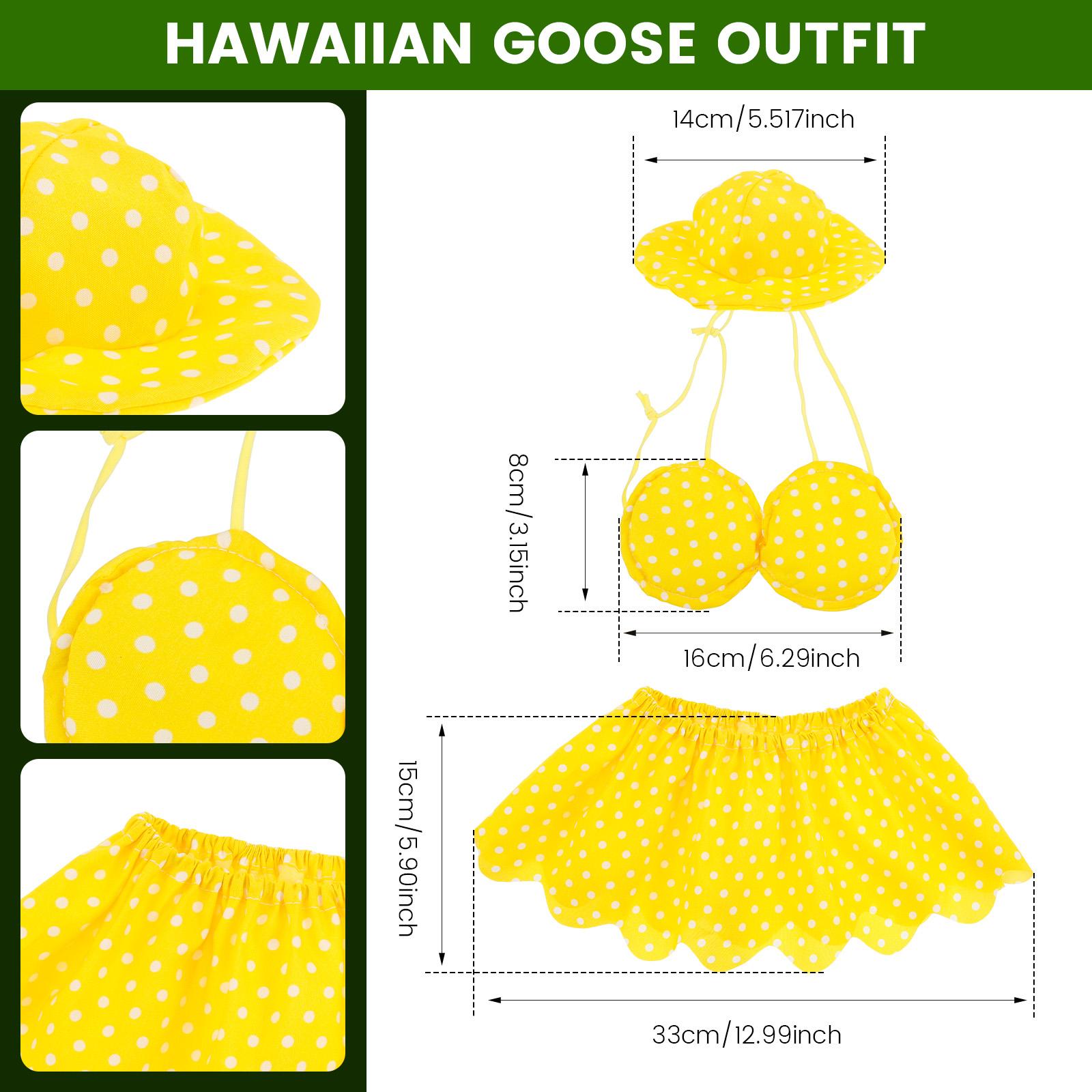 

Hawaiian Porch Goose Outfit Decorative Goose Statue Clothes Machine Washable Garden Goose Clothes for Party Yard Decor Present