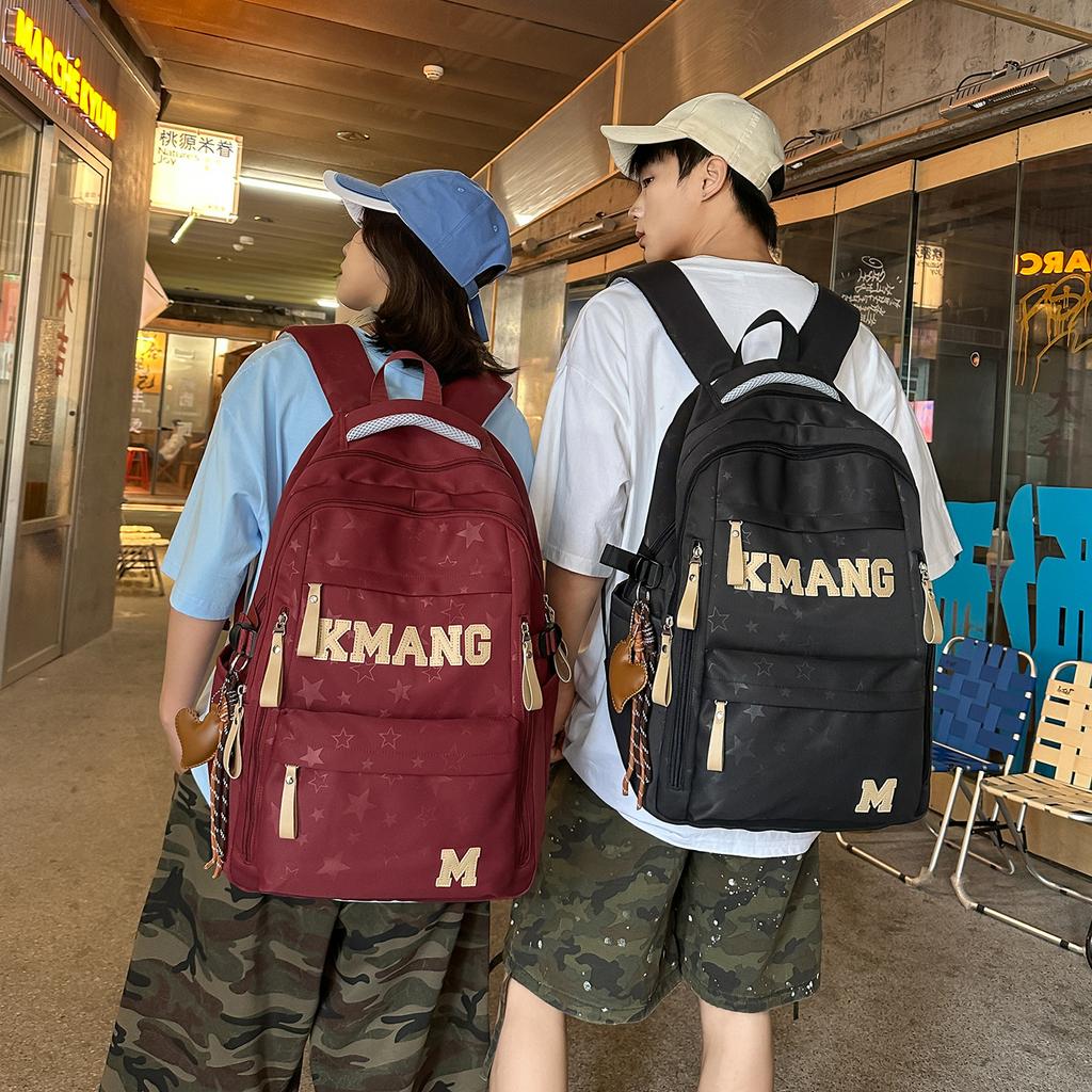 Schoolbag High Value Middle and High School Student Schoolbag Korean Version Fashionable Simple Computer Bag Outdoor Travel Cool Large Capacity
