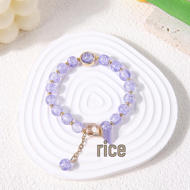 Kristall-Perlen-Blumenarmband - Koreanischer Stil, Geschenk für die beste Freundin, Kleines Gänseblümchen-Design, Frisch und Süß.