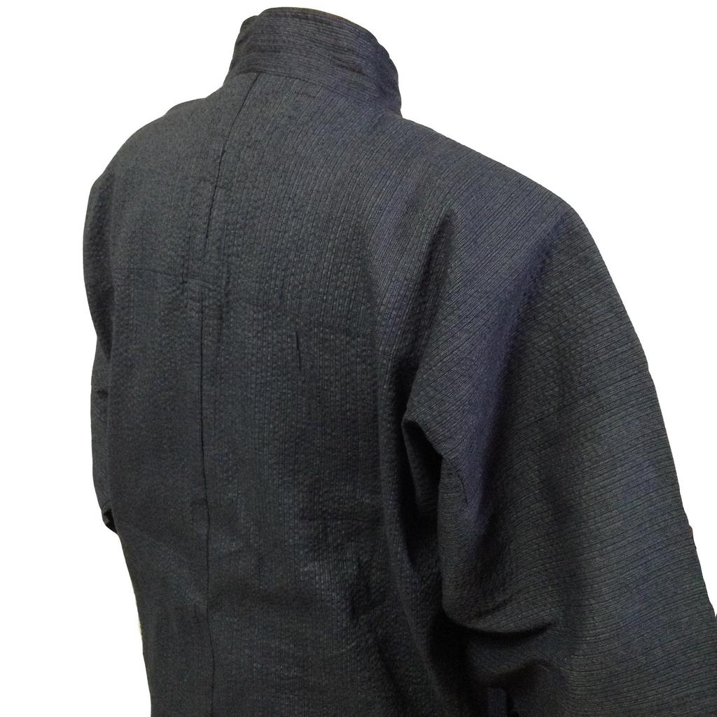 [Edoten] Cool Shijira-woven Samue (Work Clothes) (L, Gray)