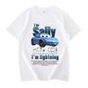Cars Lightning McQueen Print Fashion Clothing Anime Casual TShirt Women Unisex Cotton Plus Size Loose Short Sleeve TShirt