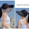 Telescopic board empty top hat for women's sun protection, UV protection, beach cycling, sun hat, tidal sun hat