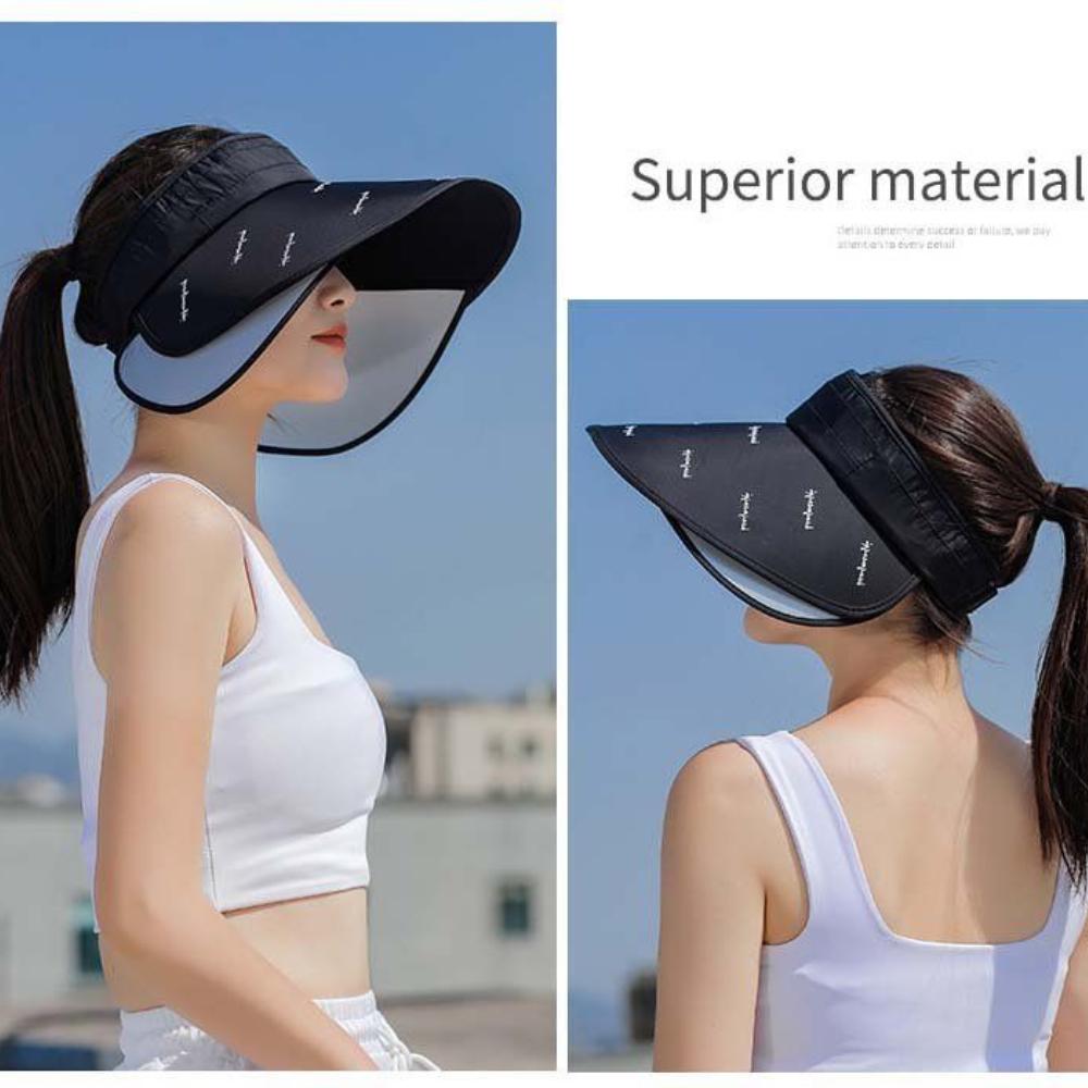 Telescopic board empty top hat for women's sun protection, UV protection, beach cycling, sun hat, tidal sun hat
