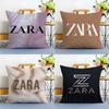 Fast Fashion Elegant Design ZARA-A Pillow Case Anti-dustmite Pillowcase Invisible Zipper Silky Short Plush Sofa Cushion Cover