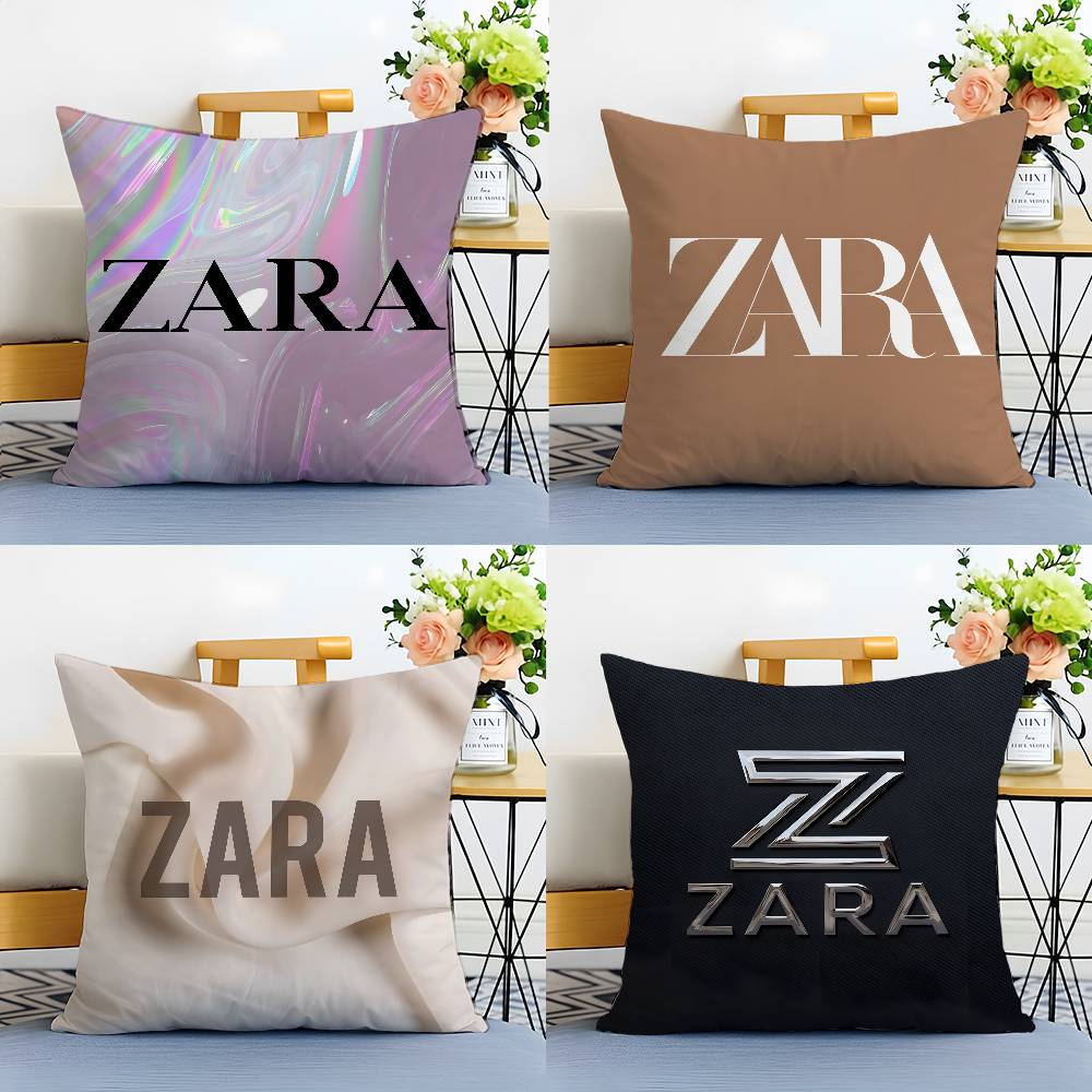Fast Fashion Elegant Design ZARA-A Pillow Case Anti-dustmite Pillowcase Invisible Zipper Silky Short Plush Sofa Cushion Cover