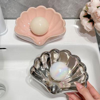 Creative Modern Shell Soap Box Soap Box Simple Soap Dish Holder for Household Use Toilet and Restroom Drainage Storage