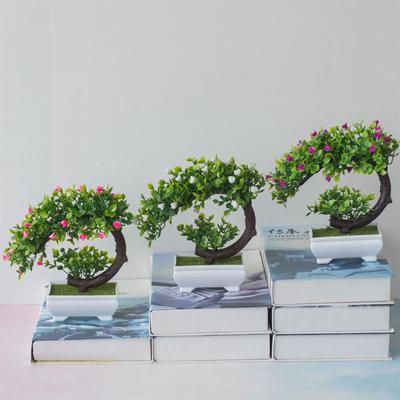 Artificial Plants Bonsai Simulated Tree Potted Plants Fake Flowers Table Potted Ornaments