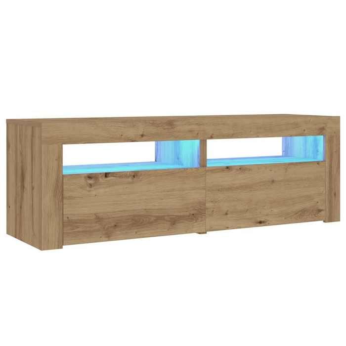 VidaXL Tables de chevet 2 pcs avec LED chêne artisanal 60x35x40 cm 3329162