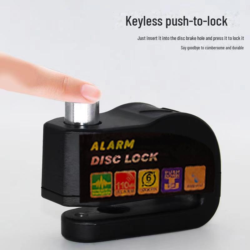 Anti-Theft Disc Brake Lock with Alarm for Mountain Bikes, Motorcycles, and E-Bikes