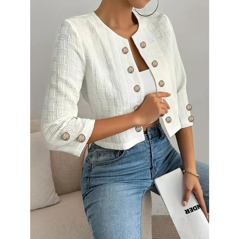 BITCED Women's Fashion Casual Solid Color Print Long Sleeve Coat