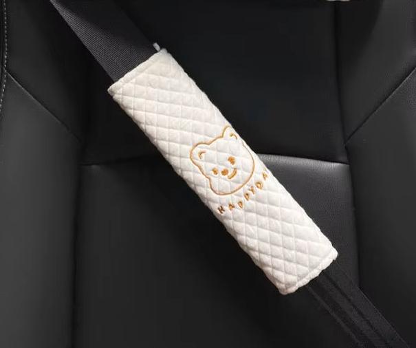 Car Cute Headrest All-season Universal Neck Pillow Protector Car Seat Cushion Lumbar Support Cushion Seat Belt Shoulder Cover