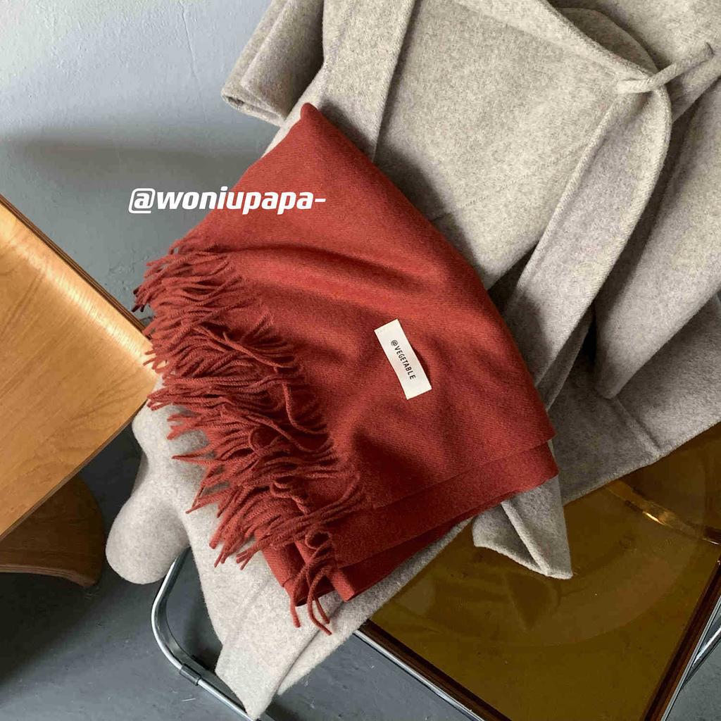 Scarf Girls Winter Solid Color Scarf Long Scarf Shawl Dual-Purpose Couple Men