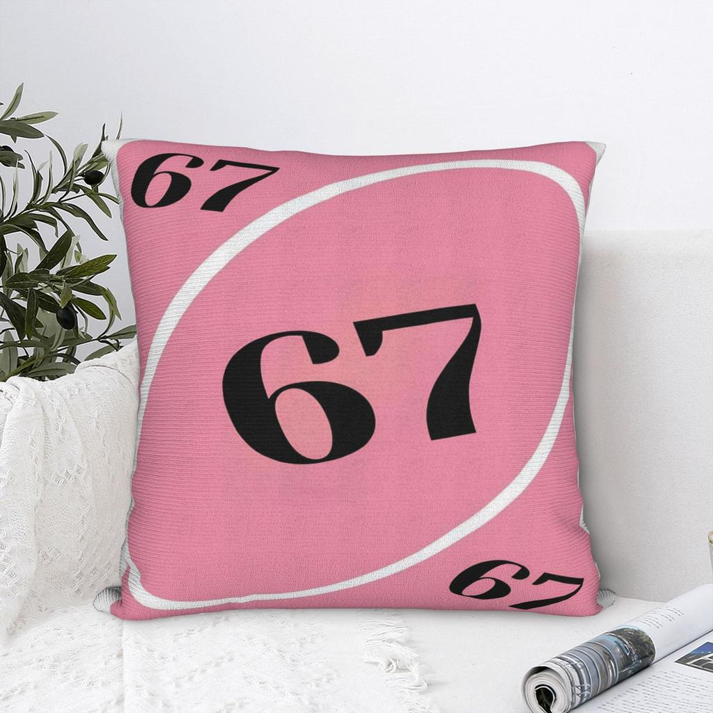 67 Six Seven Meme Pillow Case Comfy Pillow Cover Vintage Cushion Cover For Living Room Chair