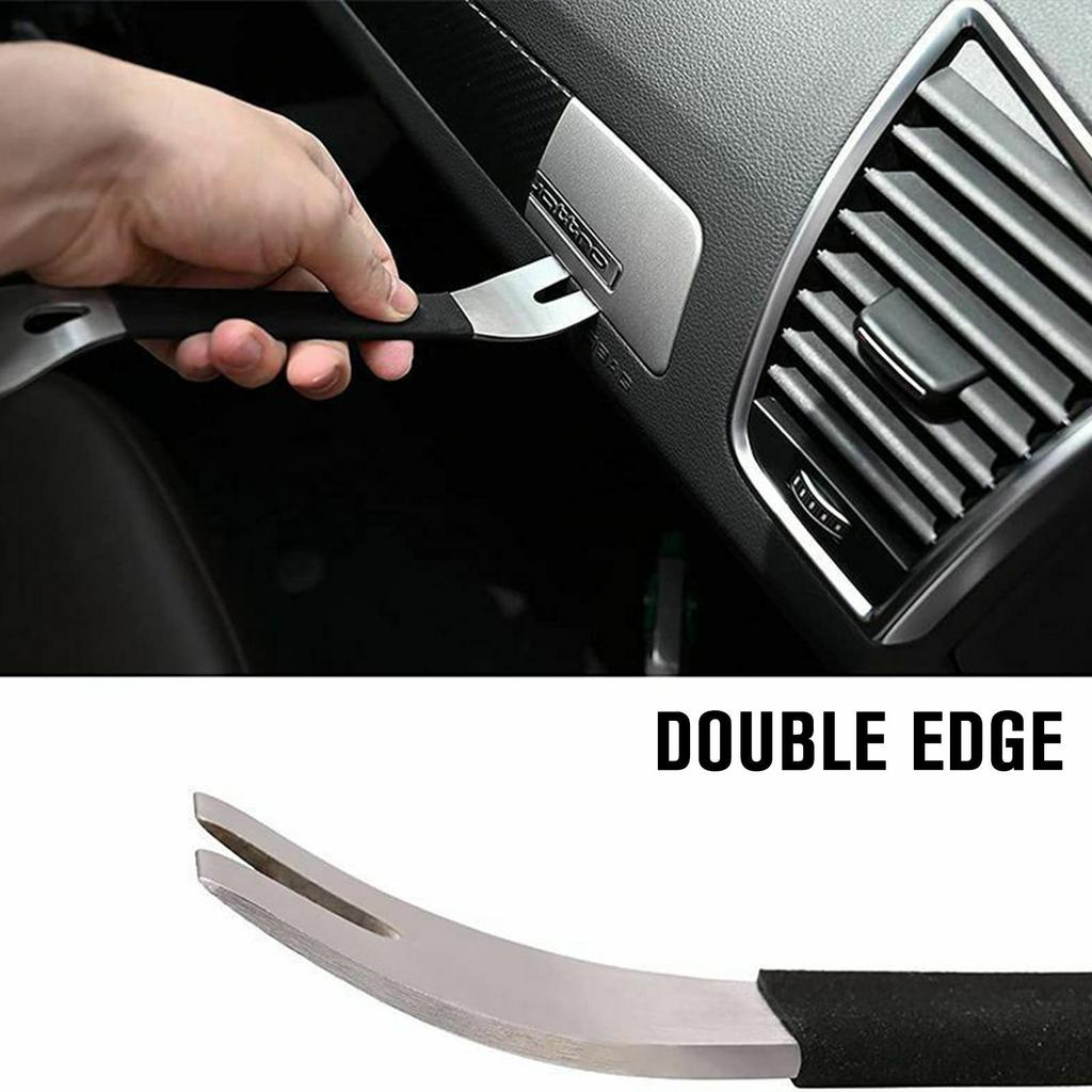 1Pc Car Trim Removal Tool Stainless Steel Two-end Trim Removal Level Pry Tools Door Panel Audio Terminal Fastener Driver