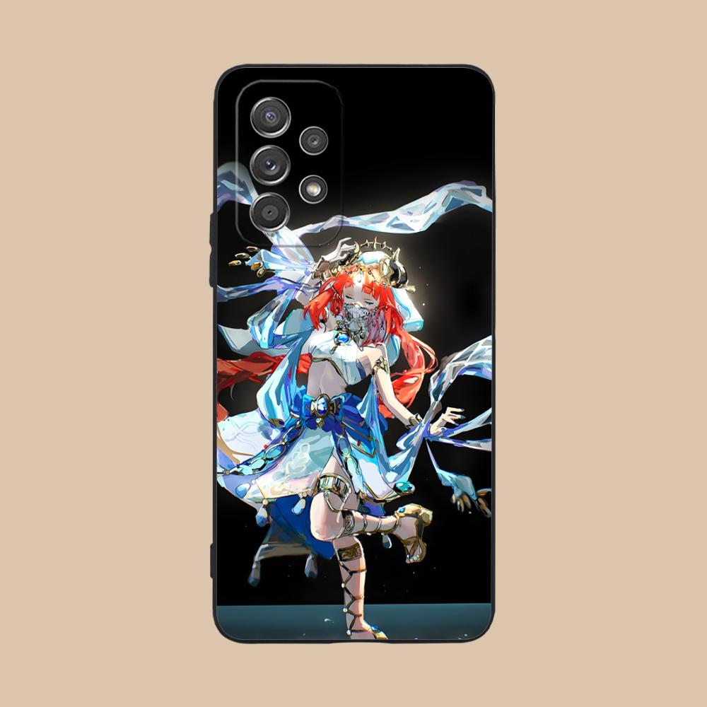 Game GI Nilou Matte TPU Mobile Phone Case for Samsung Galaxy M55 54 42 35 34 33 32 23 22 15 14 13 12 F55 5G Colorful Cover