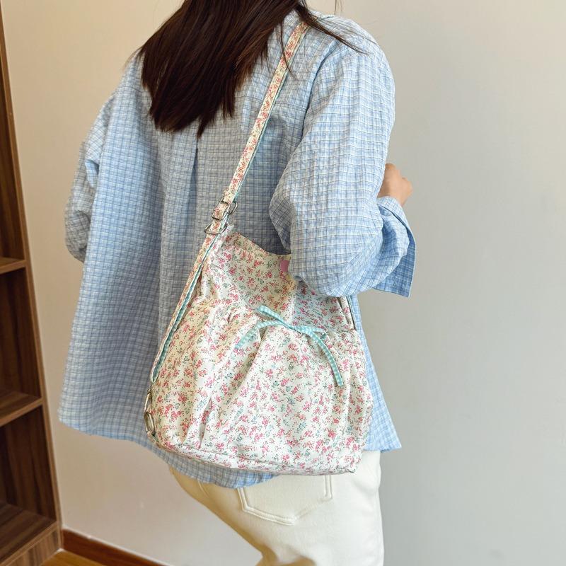 Floral Backpack Spring and Summer New Sweet and Fresh Handbag Large Capacity Shoulder Bag Multi-functional Lightweight Bag