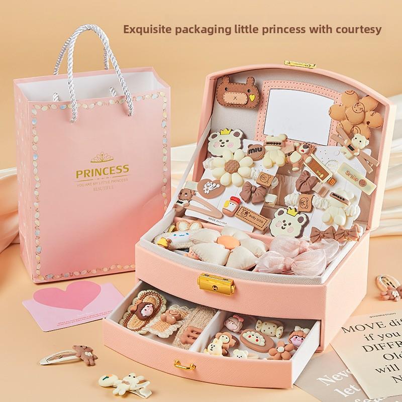 Children's Princess Jewelry Set Jewelry Box Girls Baby Girls Hair Accessories Storage Box