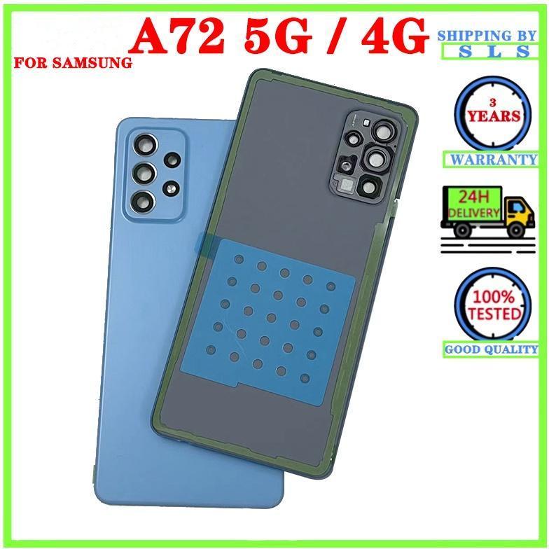 Back Housing Back Battery Cover LCD Front Middle Frame For Samsung Galaxy A72 4G 5G A725 A726 Camera Lens Rear Door Housing