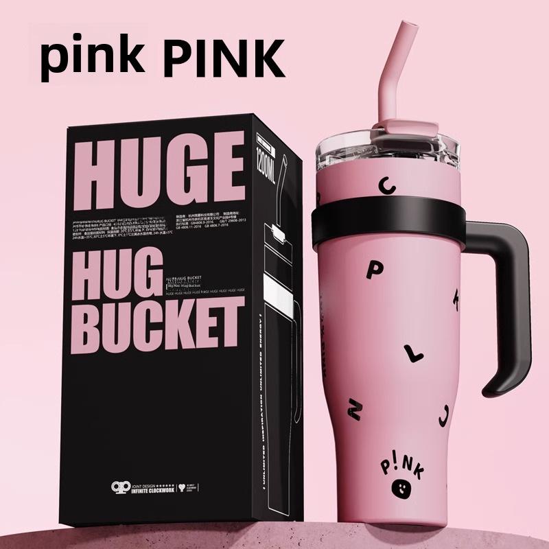 

40 унций портативный гигантский термос-кружка - автомобильный стаканчик для льда большой емкости с трубочкой 1250ml
