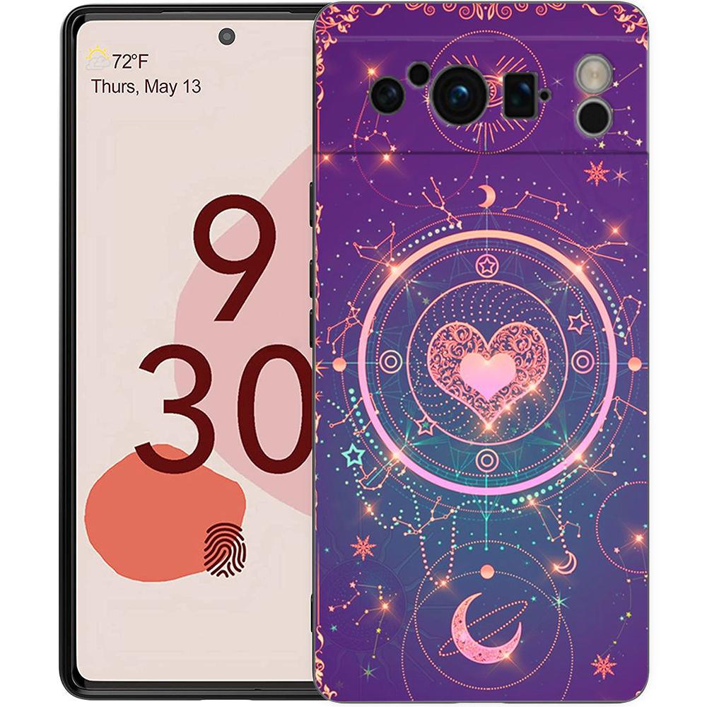 

Suns Moons Clouds Astrological Phone Case Cover for Google Pixel 8 7 6 7A 6A Pro 5G Shockproof Silicone Soft 8 Pro 5G Shell Capa Pixel 7 5G