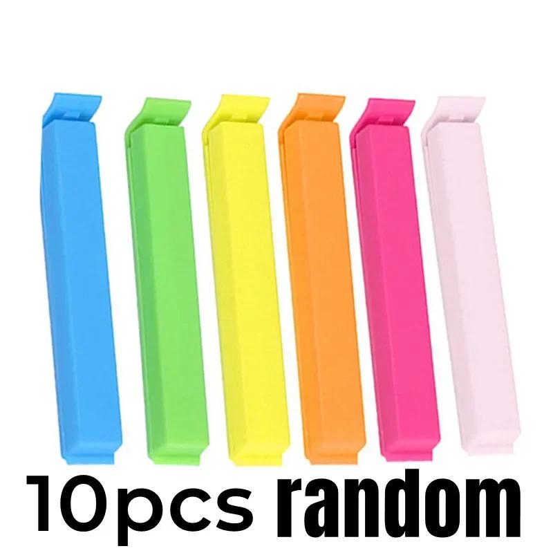 

3-10 шт. портативный кухонный контейнер для хранения еды, закусок, герметичный зажим для сумки, зажим для герметика, пластиковый инструмент, кухонные аксессуары, зажимы для мешков с едой