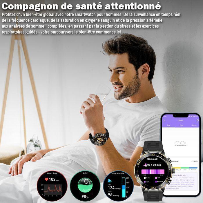 Montre Connectée Homme - WENZYLIQUOX - 1,43" AMOLED - 400mAh - 100+ Modes Sportifs - 2 Bracelets