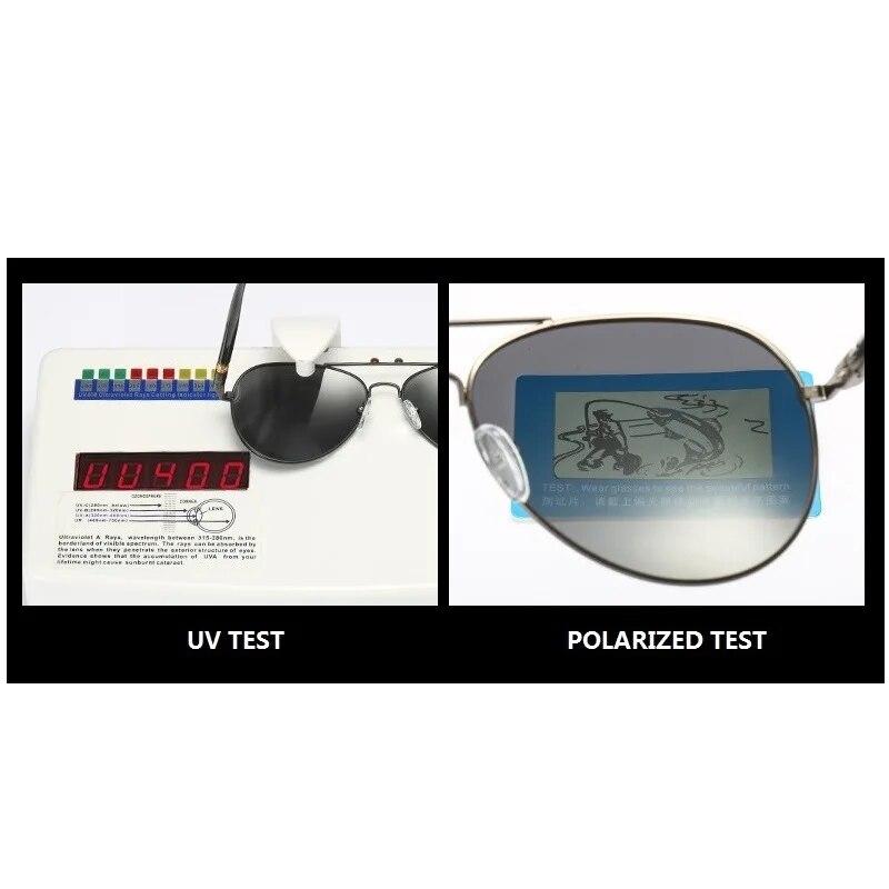 Fashion Aviator Sunglasses For Men Women UV400 Metal Pilot Driving Fishing Luxury Designer Eyewear