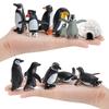 11Pcs/Set Animal Model Realistic Cognitive Education PVC Great Penguin Simulation Animal Model Birthday Gift