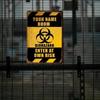Enter At Your Own Risk Biohazard Warning Tin Sign 8x12in Hazardous Area Danger Zone Metal Wall Decor Industrial Lab Safety