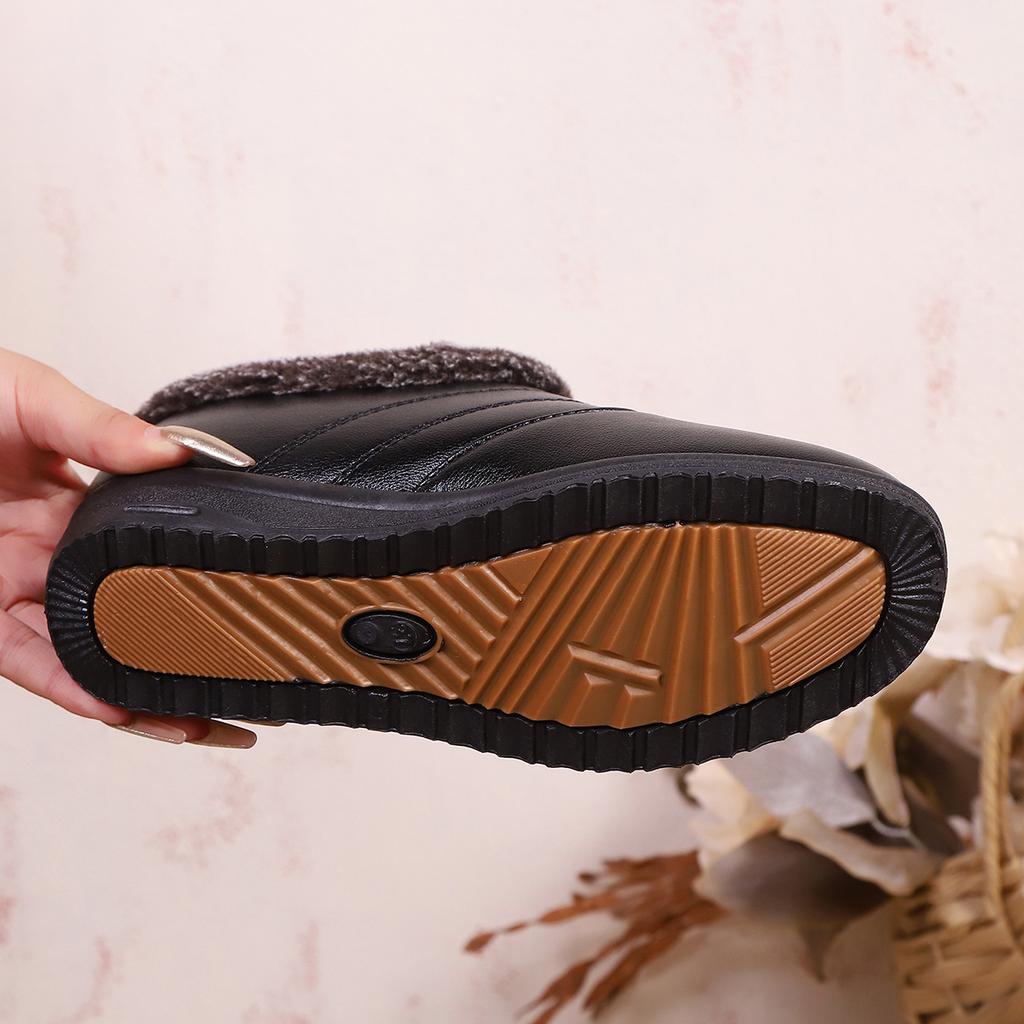Foreign trade mother shoes cotton shoes women's winter velvet warm snow boots cotton middle-aged and elderly non-slip flat boots