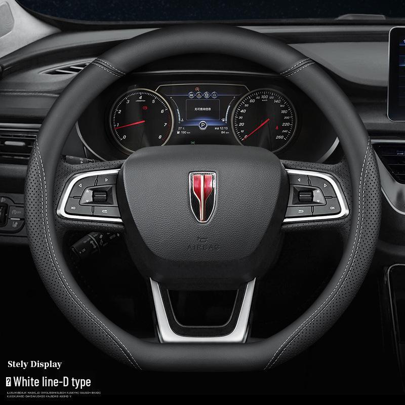 Breathable Ultra-Thin Genuine Leather Steering Wheel Covers for Hongqi H5/HS5/HS7/H7/HS3/H9