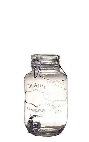 Dalton Ivy Beverage Server, 3L, Display Storage Container, Glass Drink Server, Height 295mm, Width 130mm, Depth 180mm, M411-216 IVY