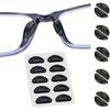 40pcs Nose Pads Super Sticky Anti Slip Eyeglass Soft Silicone Adhesive Glasses Nose Pads for Plastic Frame Glasses Sunglasses