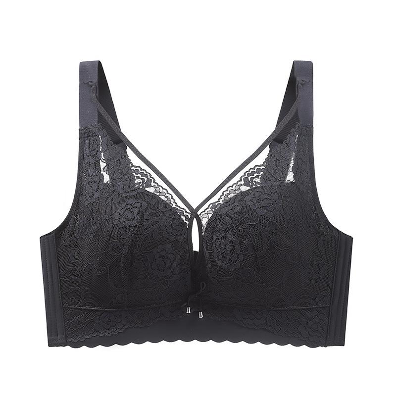 Lingerie Women's Thin Full-cup Bra Without Underwire Gathering Bra Breast Retraction and Anti-sagging Bra Push Up Bra