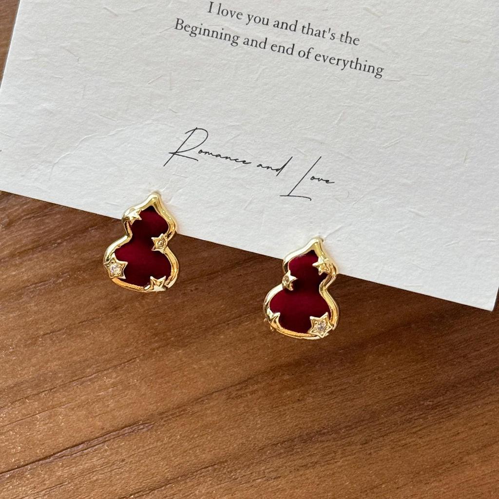 Silberne Nadel Tropfenöl Rote Perlen Ohrstecker - Eleganter & Vielseitiger Schmuck für Damen